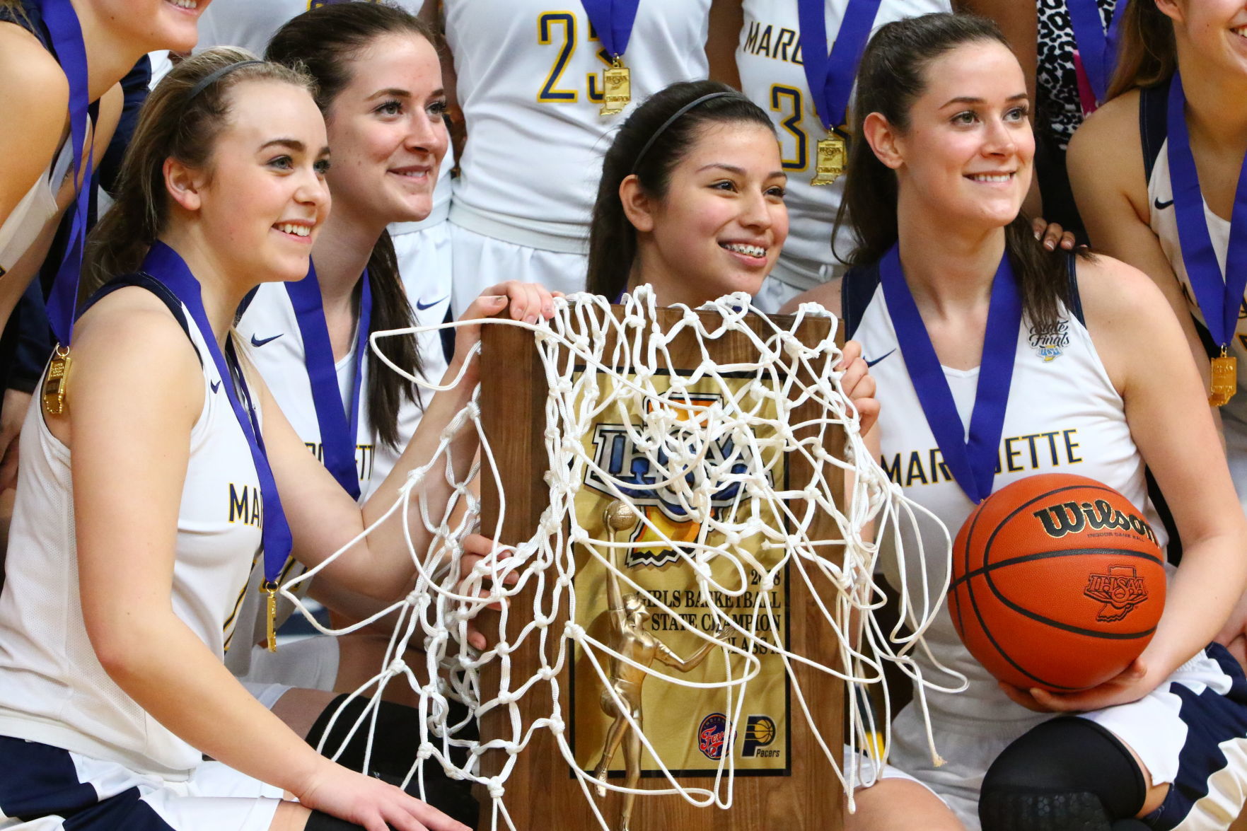 Gallery: Girls Basketball State Finals: Marquette Catholic vs. Vincennes Rivet